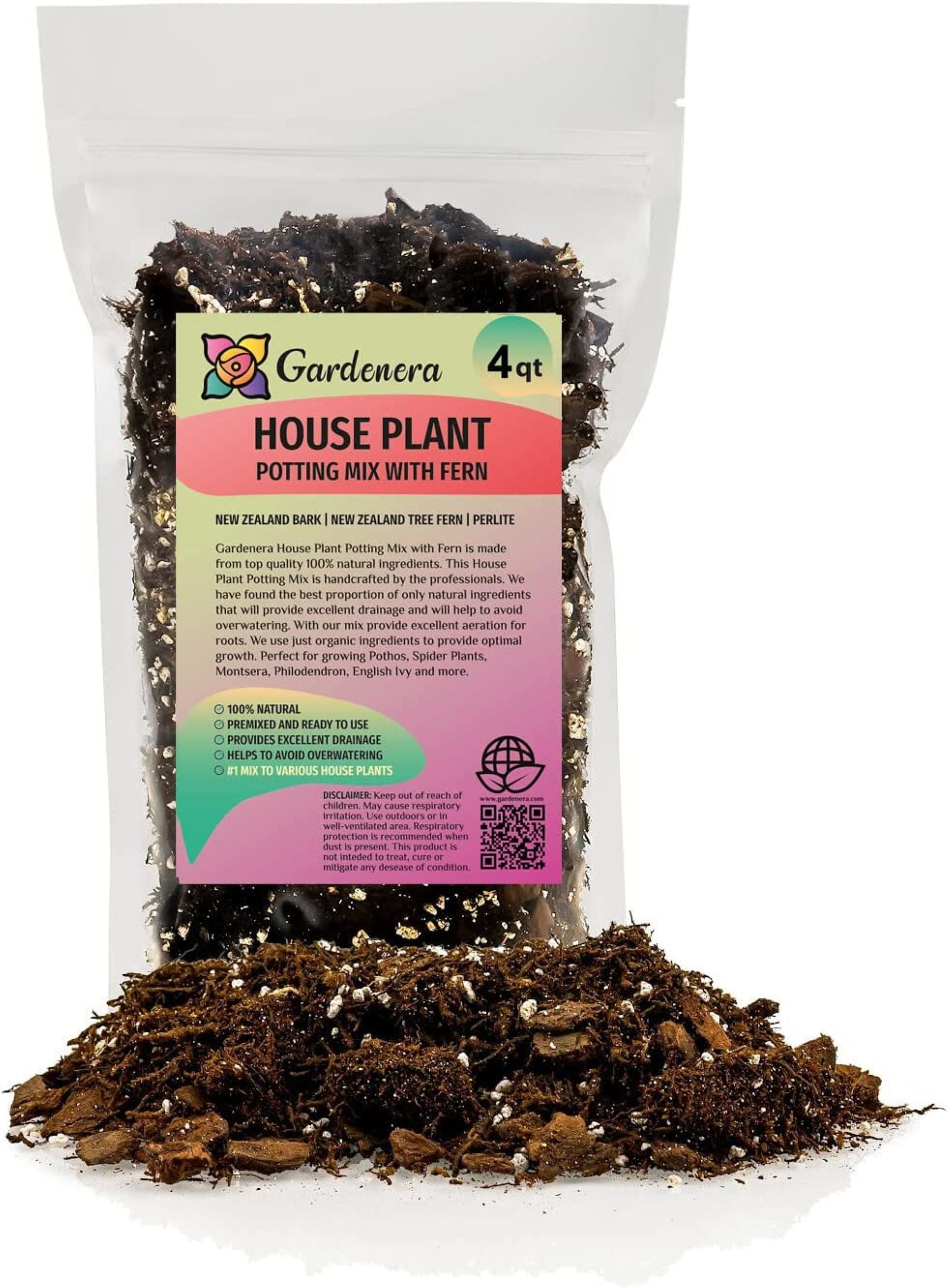 Premium Gardenera House Plant Potting Mix Fern + New Zealand Bark
