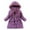 Girls Jackets Purple, variant on Puffer Jackets for Girls Fleece Lined Coats with Pockets Hooded Belt and Gloves Size 6-13 Teens Solid Long Sleeve Zip Up Thermal Warm Winter Jacket
