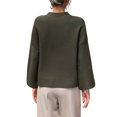 thumbnail image 2 of Hanerdun Women Casual Pullover Sweaters Female Crew Neck Knit Tops Green L, 2 of 5
