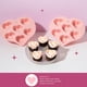 thumbnail image 4 of Molde de silicona para tartas Paris Hilton Heart, 6 tazas, antiadherente, rosa, 4 of 6