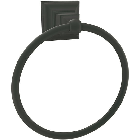Amerock Markham 6-7/8 in (175 mm) Length Towel Ring in Matte Black