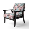 thumbnail image 3 of Designart "Peony Pastel Paradise I" Blue Floral Upholstered Accent Chair - Cottage Arm Chair For Living Room, 3 of 5