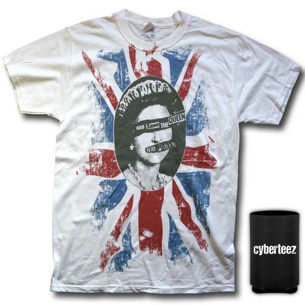 Cyberteez Sex Pistols God Save The Queen Rotten White T Shirt Coolie L Walmart Com Walmart Com