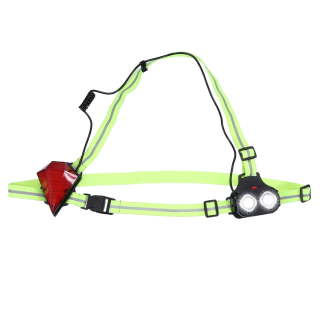 Luz Para Correr, 2 Modos, 350Lm, Luz De Advertencia Para El Pecho, Lámpara Recargable Por Usb Para Correr De Noche Con Banda Ajustable Para Correr, Trotar, Acampar Yuarrent HA019498-00