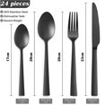 thumbnail image 2 of 24 Piece Cutlery Set, Tenghonghui Stainless Steel Flatware Silverware Set 6, 2 of 5