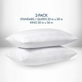 thumbnail image 6 of Dearfoams Antimicrobial Bed Pillow 2PK King, White, 6 of 6