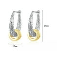 thumbnail image 2 of K-KED Retro Round Hoop Huggie 925 Sterling Silver Earrings Ear Buckle Womens Jewelry-Black, 2 of 9