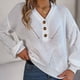 thumbnail image 5 of Suéter de cuello en V para mujer, moda informal, botones, manga larga, cuello en V, suéter cálido para salir., 5 of 8