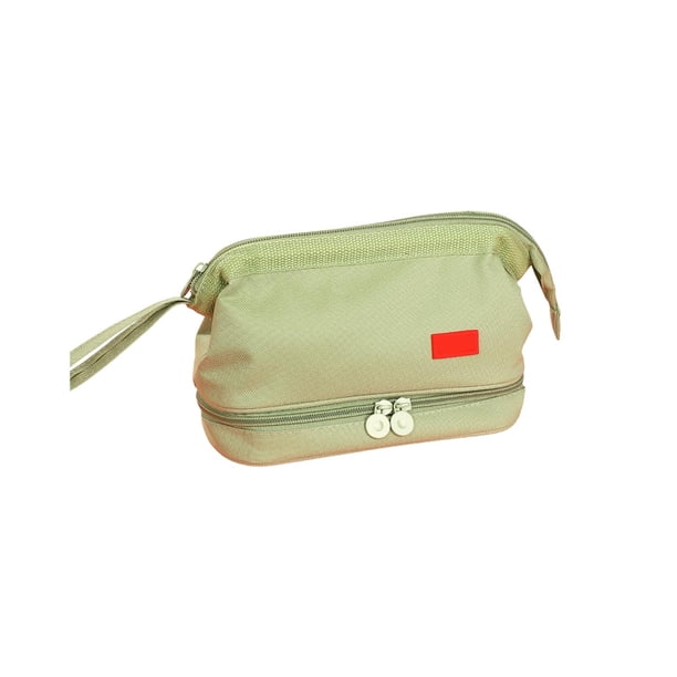 Estuche para lápices de gran capacidad con compartimentos multicapa de nailon Sp ex para bolígrafos, maquillaje y herramientas pequeñas. Organizador portátil para la oficina, la escuela o los viajes.