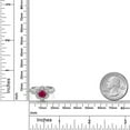 thumbnail image 6 of Gem Stone King 925 Sterling Silver Red Created Ruby and White Moissanite Engagement Ring for Women (1.39 Cttw, Center 6MM, Gemstone July Birthstone, Available in Size 5, 6, 7, 8, 9), 6 of 6