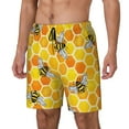 thumbnail image 2 of Daiia Honeycombs Mens Swim Trunks Swim Shorts Quick Dry Swim Shorts with Mesh Lining Pockets-X-Large, 2 of 9