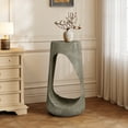 thumbnail image 1 of Noble House Grey MGO End Table,Wood Grain Texture 26.57" H Accent Table,Grey, 1 of 9