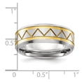 thumbnail image 2 of Titanium Brushed and Polished Yellow Ip Plated 8mm Band Size 9.5 Ring for Women and Men - 8.4 Grams, 2 of 2