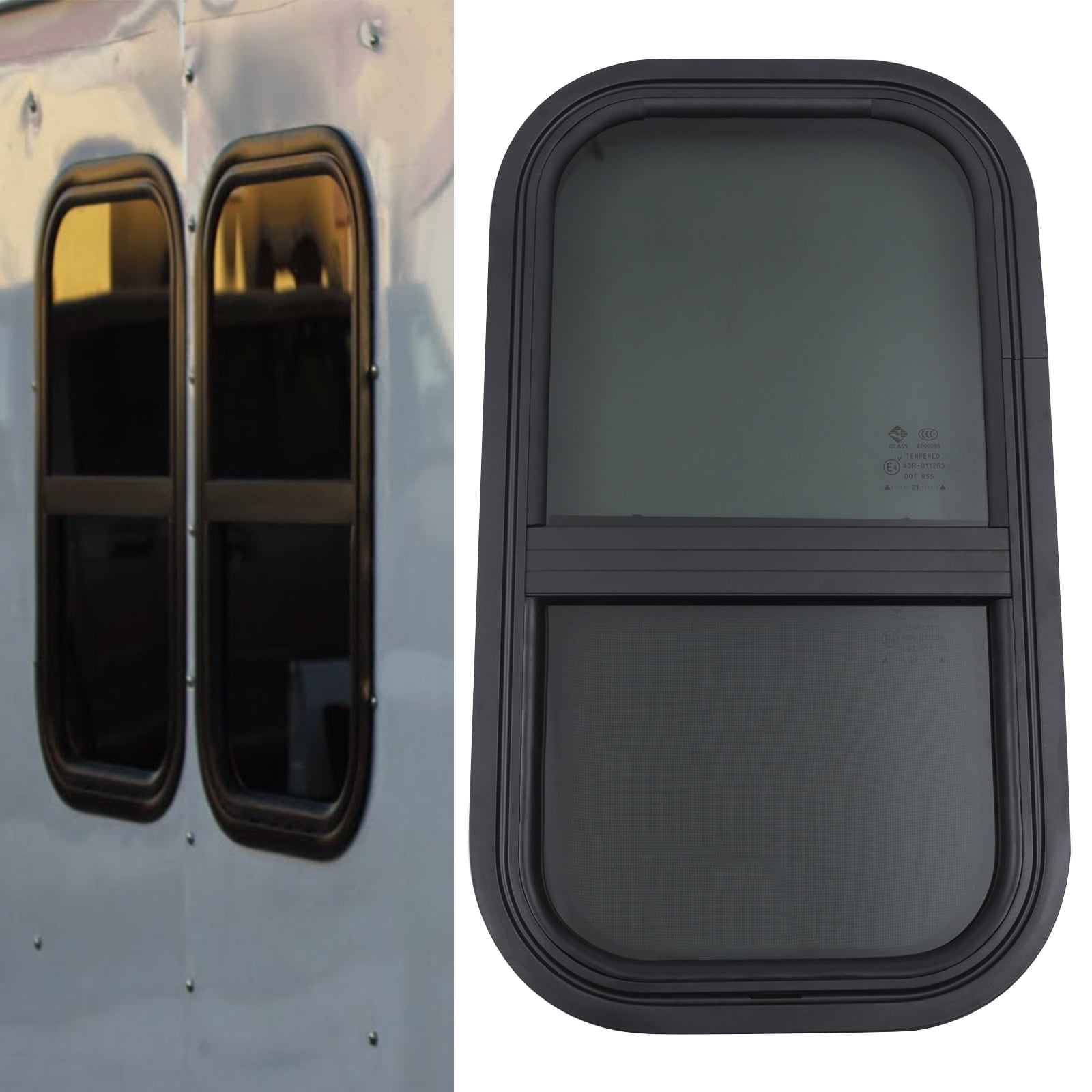 Vertical Sliding RV Window for Teardrop, Cargo, Horse Trailer, Marine