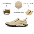 thumbnail image 2 of Mens Classic Loafers Non-slip Casual Walking Shoes Lightweight Outdoor Shoes Breathable Comfortable Work Shoes Brown 11.5 US, 2 of 7