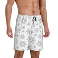 thumbnail image 2 of Sikiie Snowflake Minimalist Mens Pajama Shorts, Lounge Pant, Men's shorts，Sleep Pj Shorts for Men-X-Large, 2 of 6