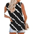 thumbnail image 3 of Tie Dye Sleeveless Tank Tunic Tops Women Casual Round Neck Stripe Camisole Loose Button Down Vest Camis Tops, 3 of 3