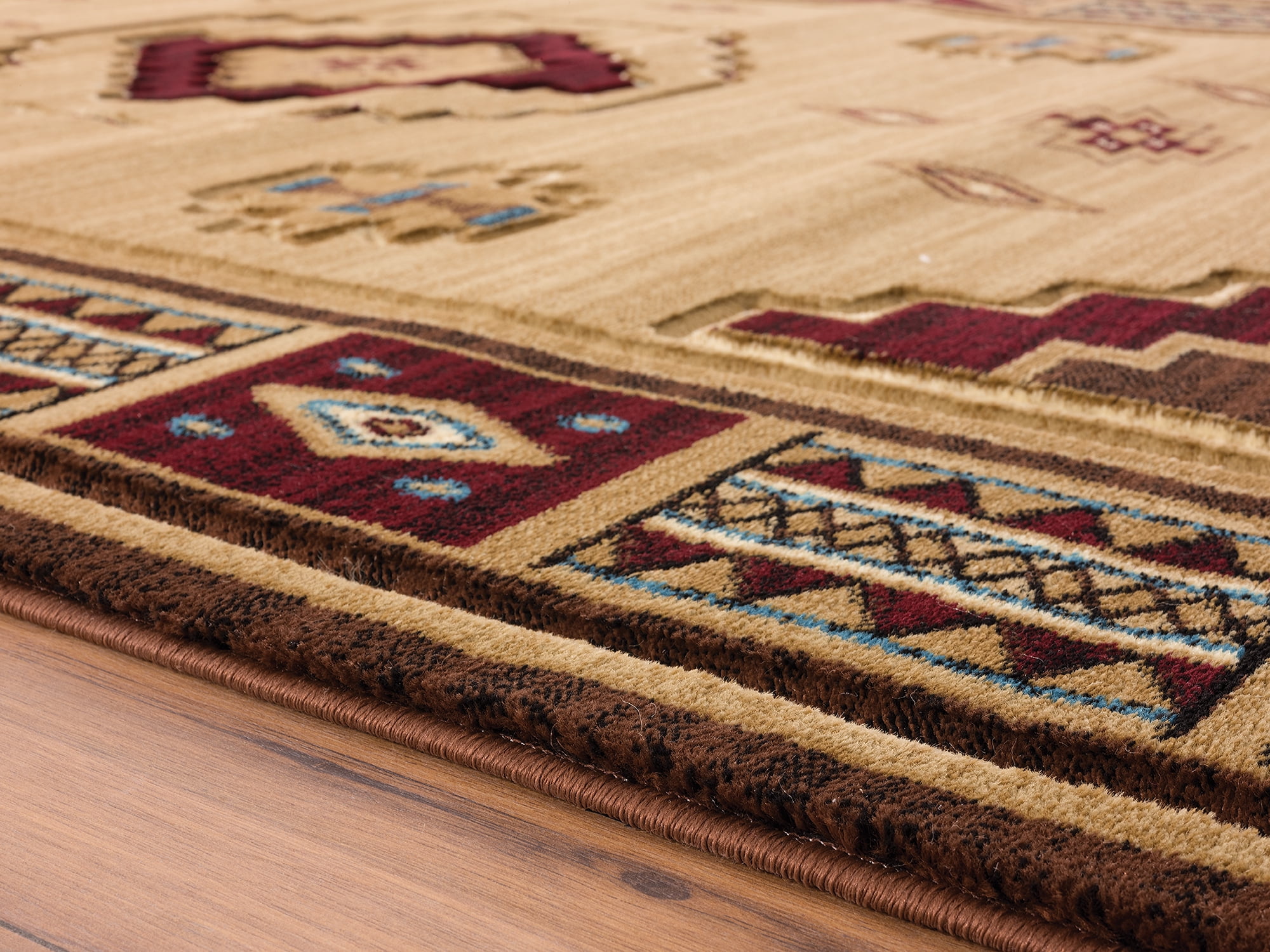 United Weavers Rustic Forest Bayard Southwestern Border Accent Rug, Beige, 1'10" x 2'8"