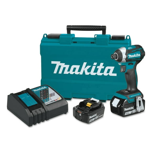 Makita XDT14T 18V LXT Lithium-Ion Brushless Cordless Quick-Shift Mode 3-Speed Impact Driver Kit (5.0Ah),