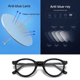 thumbnail image 5 of Blue Light Glasses for Women Men, Advanced 99% Blue Light Blocking Computer Glasses - Anti Eyestrain & UV Glare Protection, Vintage Thick Round Rim Frame Eyeglasses, 5 of 7