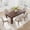 Brown, variant on Dining Table, Kitchen Table for 4-6 People, 63-Inch Farmhouse Rectangular Table, Dark Walnut Non-Extendable Wood Grain Top with V-Shaped MDF Legs for Dining Room, Home Office, 63"