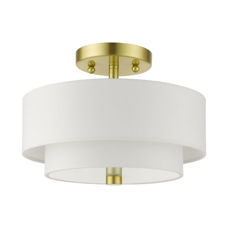 Livex Lighting - Meridian - 2 Light Semi-Flush Mount in Modern