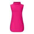 thumbnail image 5 of LADIGASU Womens Casual Solid Color Sleeveless Turtleneck Tee Shirt Blouse T-Shirt, 5 of 9