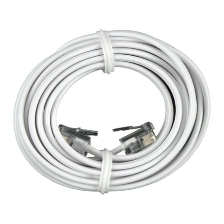 Power Gear Telephone Line Cord, 7', White