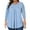 Light Blue, variant on Blmnix Black Ladies Tops And Blouses Polka Dot Flowy V-Neck Graphic Tshirts for Women Relaxed 3/4 Sleeve Tops