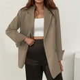 thumbnail image 3 of Casual Blazers for Women 2025 Long Sleeve Notch Lapel Collar Oversized Business Casual Work Office Jacket, 3 of 8