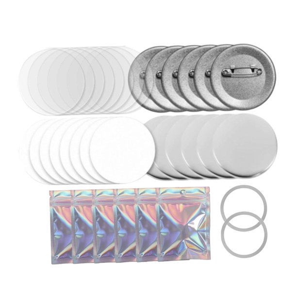 Suministros para hacer botones de 902 piezas, piezas de insignias, manualidades, película transparente, 5,8 cm, kits de bricolaje para hacer pines de