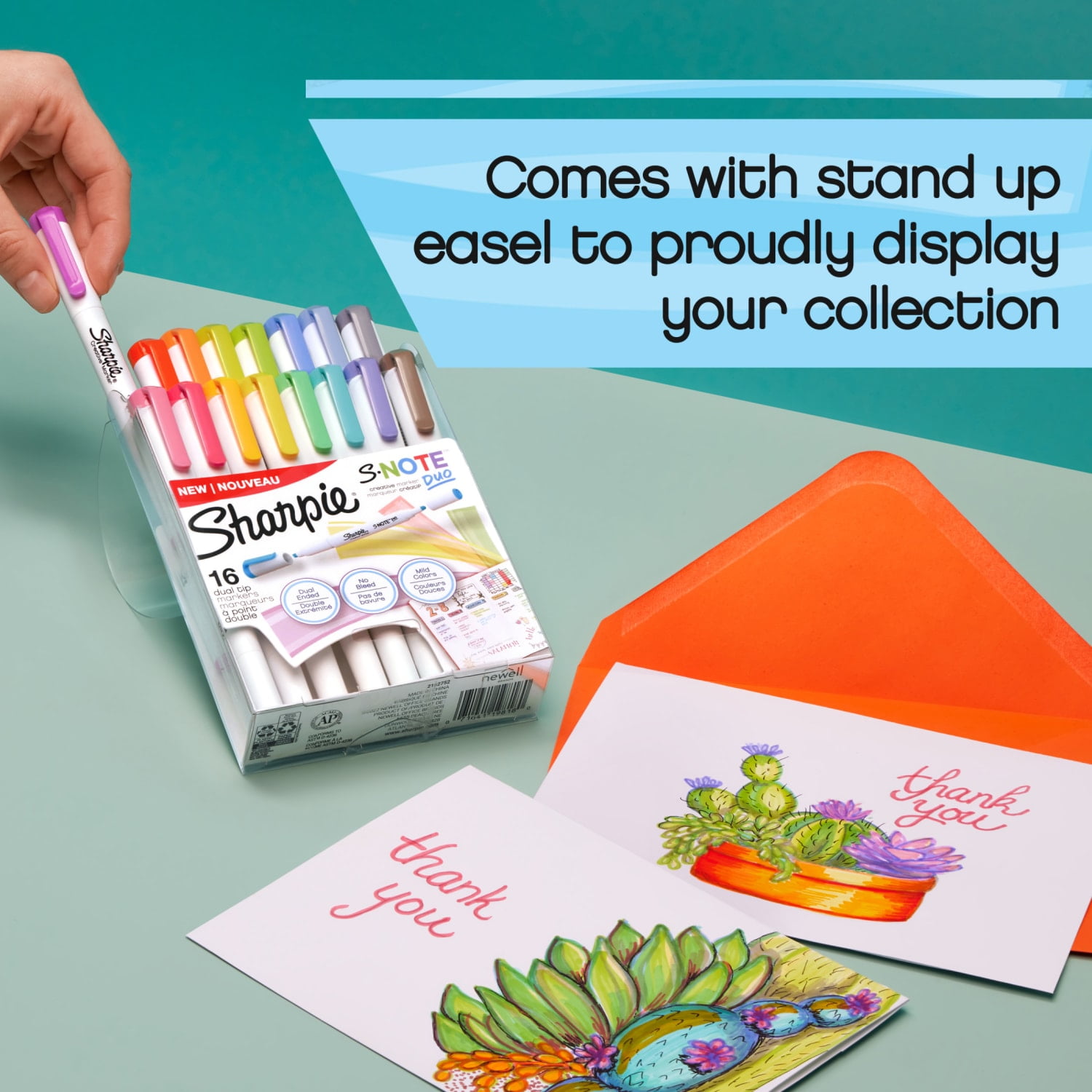Sharpie S-Note Duo Dual-Ended Creative, Assorted Colors, Fine & Chisel Tips
