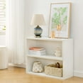 thumbnail image 3 of Reliancer TV Stand for TVs Up To 65‘’, Open Storage Shelf Cabinet, Corner TV Console Table, White, 3 of 7