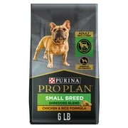 Purina Pro Plan Small Breed Dog Food With Probiotics for Dogs, Shredded Blend Chicken & Rice Formula, 6 lb Bag