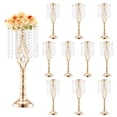 thumbnail image 1 of Soporte para flores de boda VEVOR Crystal de 55 cm de alto, juego de 10 unidades, color dorado, 1 of 9
