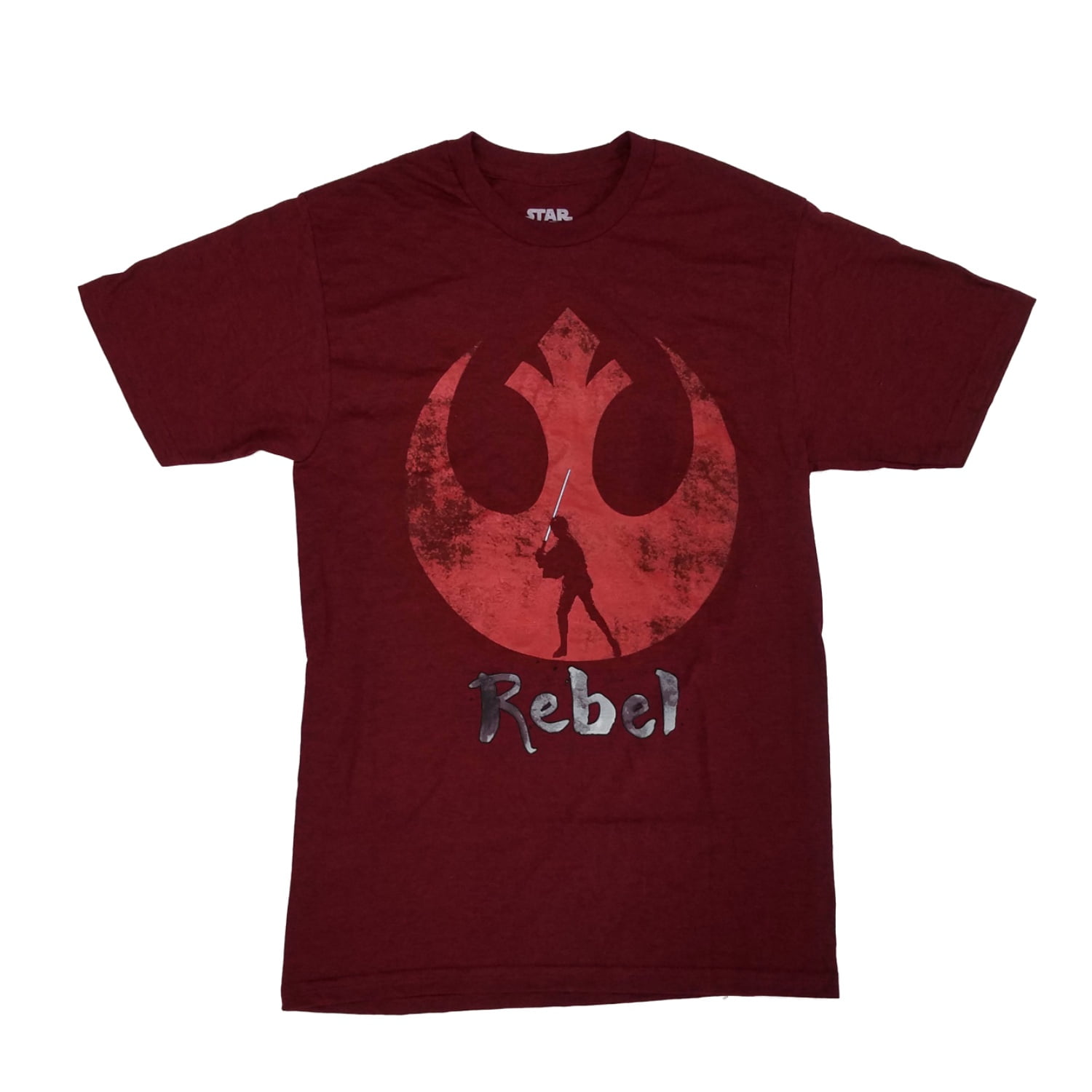 Machu Picchu Slid Sølv Star Wars Mens Dark Red Luke Skywalker Jedi Rebel T-Shirt - Walmart.com