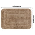 thumbnail image 6 of Unique Bargains Soft Absorbent Rug Non-Slip Plush Bath Mat for Bathroom Floor Brown 16"x24", 6 of 7
