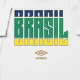 thumbnail image 2 of Umbro Men's Brasil Stacked Soccer T Shirt (White, S-XXXL), 2 of 4