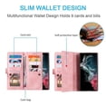 thumbnail image 4 of Beiyoyo Leather Zipper Wallet Cell Phone Case for Samsung Galaxy S22, Rose Gold, 4 of 6