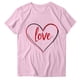 thumbnail image 5 of RKSTN Valentines Gift Valentine Shirts for Women Oversized Crewneck Valentine's Day Graphic Print Short Sleeve T Shirts Pullover Top Womens Casual Round Neck Plus Size Loose Comfy Summer Tee Shirts, 5 of 6