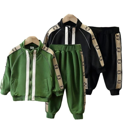 

Ajziojiro 2PCS Kids Baby Boys Spring Autumn Sweatsuit Outfit Set Long Sleeve Casual Sweatsuit Coats +sweat Pants Tracksuit Clothing Set 1-8Y