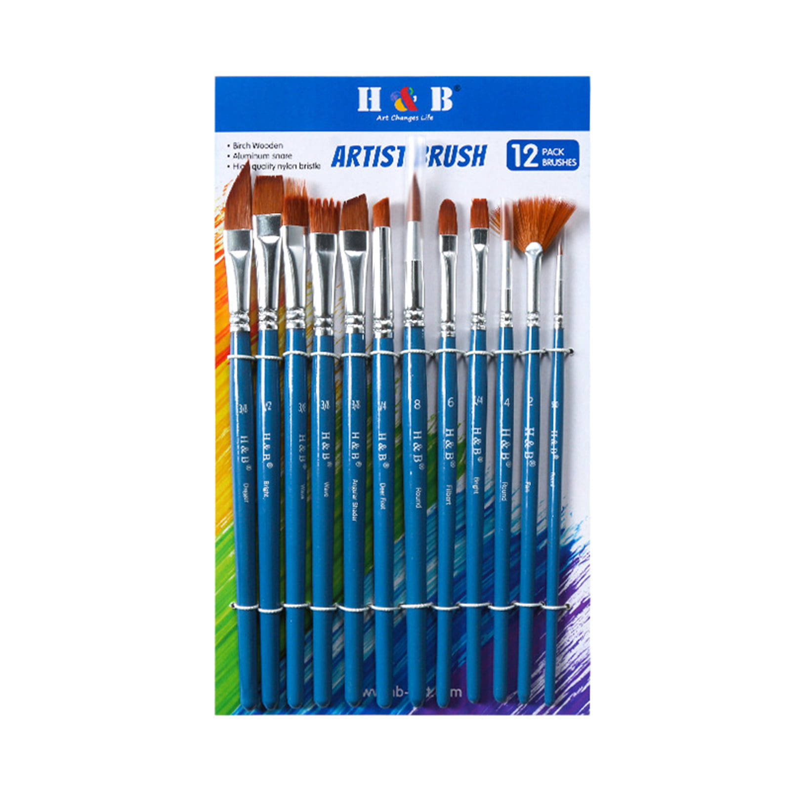 Gouche and Filbert Paint Brushes Artist Paint Brushes Set for Acrylic Oil 