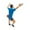 Blue, variant on 1/64 Rock Climbing Figures Dioramas S Scale Fairy Garden Scene Miniature Decor , Red