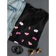 thumbnail image 3 of Hey Girl!! Donut Pattern Graphic Women Black T-Shirt, Female Large, 3 of 4