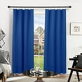 thumbnail image 4 of Deconovo Rod Pocket Blackout Curtains for Bedroom, 2 Panels, Thermal Insulated, 38"x45", Royal Blue, 4 of 8
