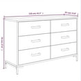 thumbnail image 4 of vidaXL Sideboard Black 110x35x70 cm Solid Pinewood, 4 of 5