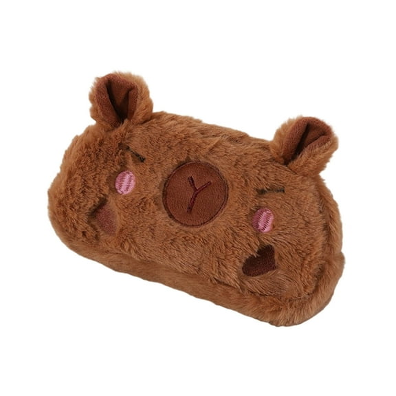Capybara Shaped Pen Pouches Large Capacity Pencil Case Portable Makeup Organiser Bag For Pen Makeup Tool Accessories