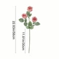 Artificial 3 Heads Roses for Home Decoration - Lifelike Plastic Flowers ...