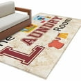 thumbnail image 2 of Rectangle Area Rug 4x6ft, Laundry Room Clothes Cartoon Style Non-Slip Non-Shedding Floor Mat, Retro Classic Flower Washable Sturdy Carpet for Living Room Bedroom Home Decor, 2 of 9