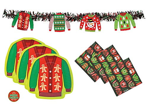 ugly sweater party plates and napkins